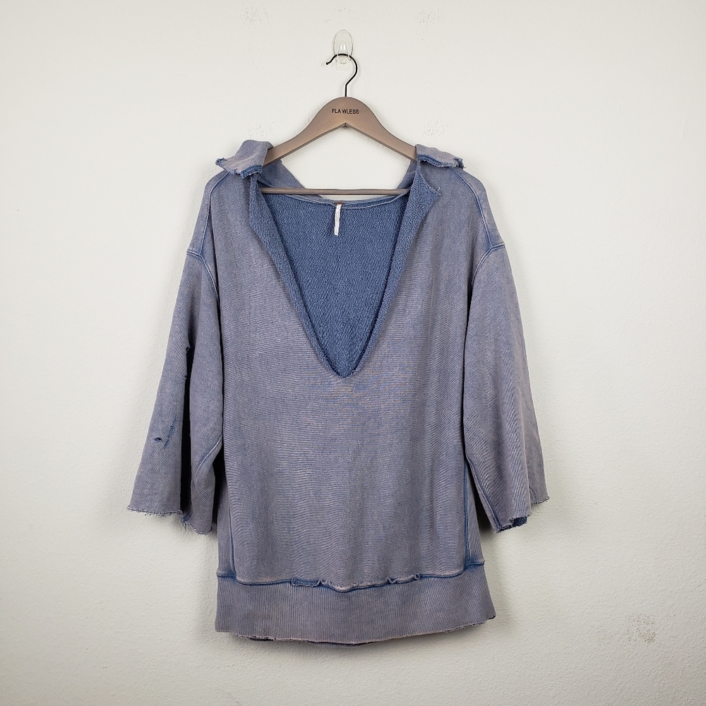 Free People Oversized Distressed Pullover